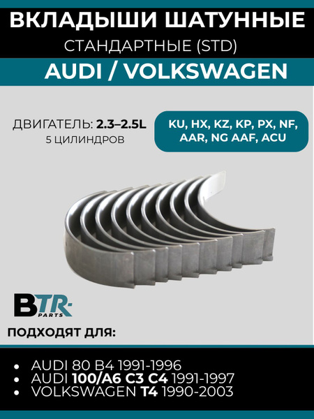Вкладыши Audi шатунные STD WXQP