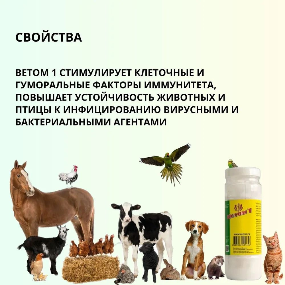 Пробиотик Ветом 1 для животных, 500 г - купить с доставкой по выгодным ...