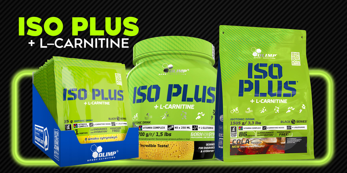 Изотоник Olimp Sport Nutrition Iso Plus + L-Carnitine 1505 грамм, Лимон ...