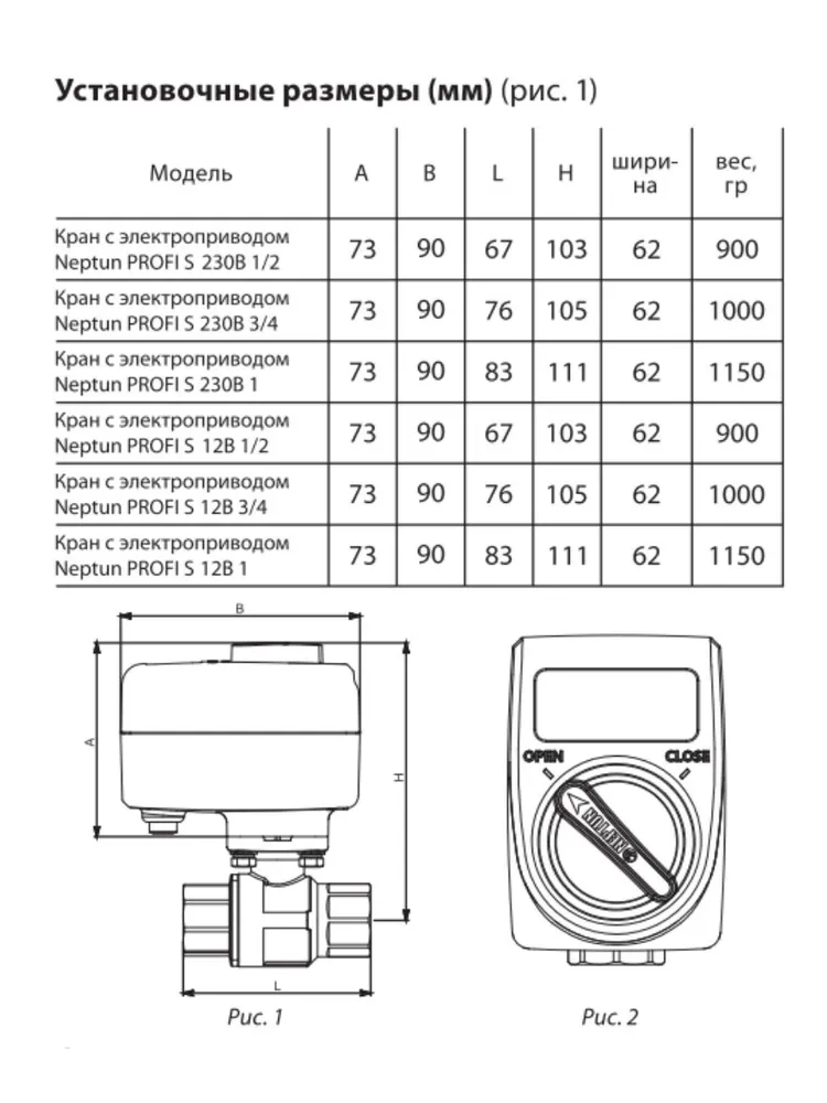 Кран шаровой с электроприводом Neptun PROFI 1/2", 220 В, вариант, фото 5