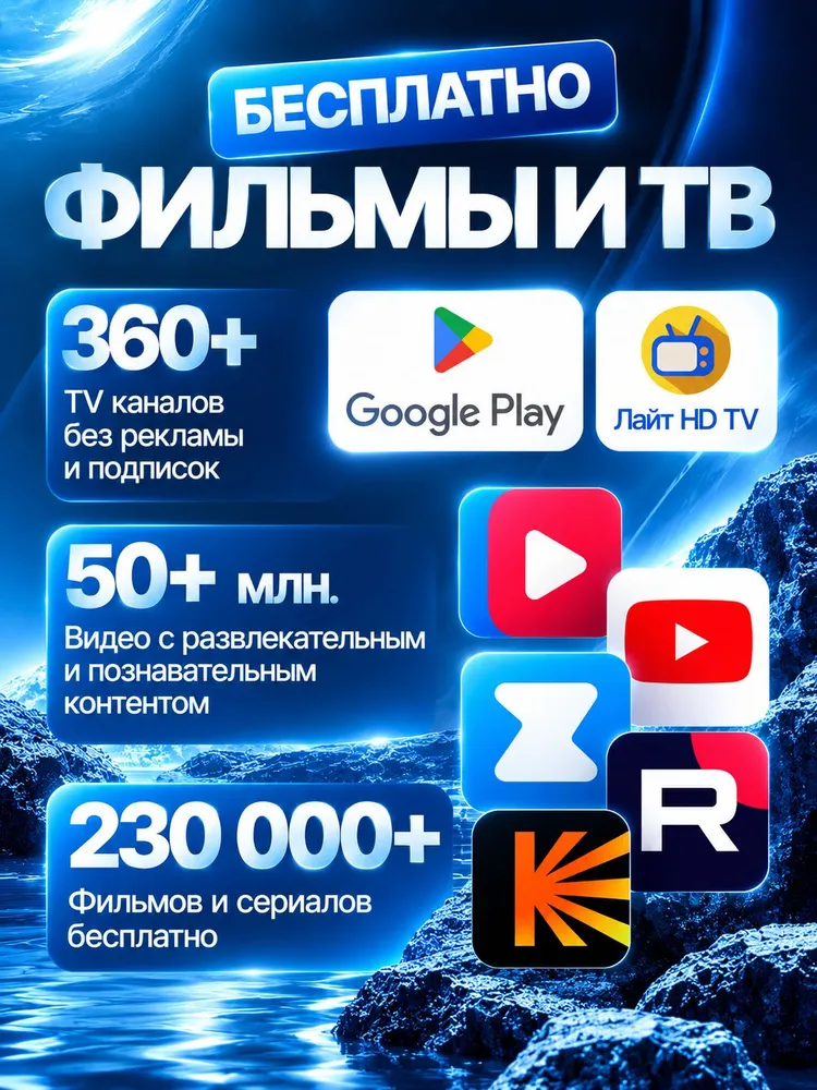 Смарт ТВ приставка на системе Андройд / Медиаплеер для телевизора, вариант, фото 2