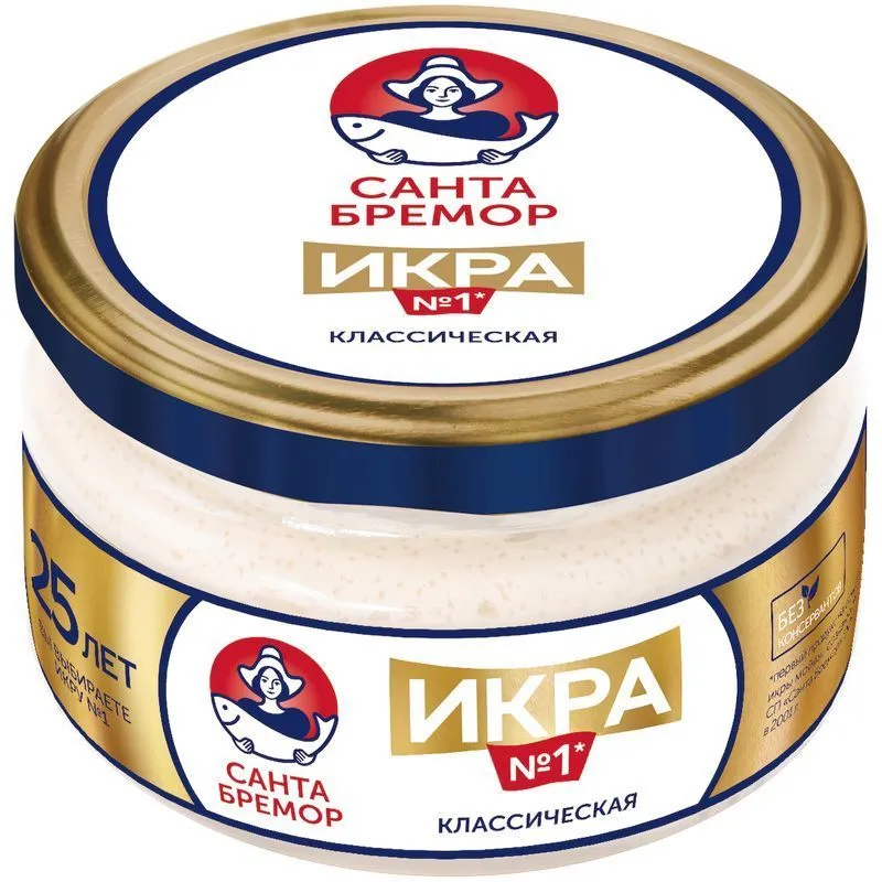 Икра Санта Бремор Классическая, 180г, 180 г