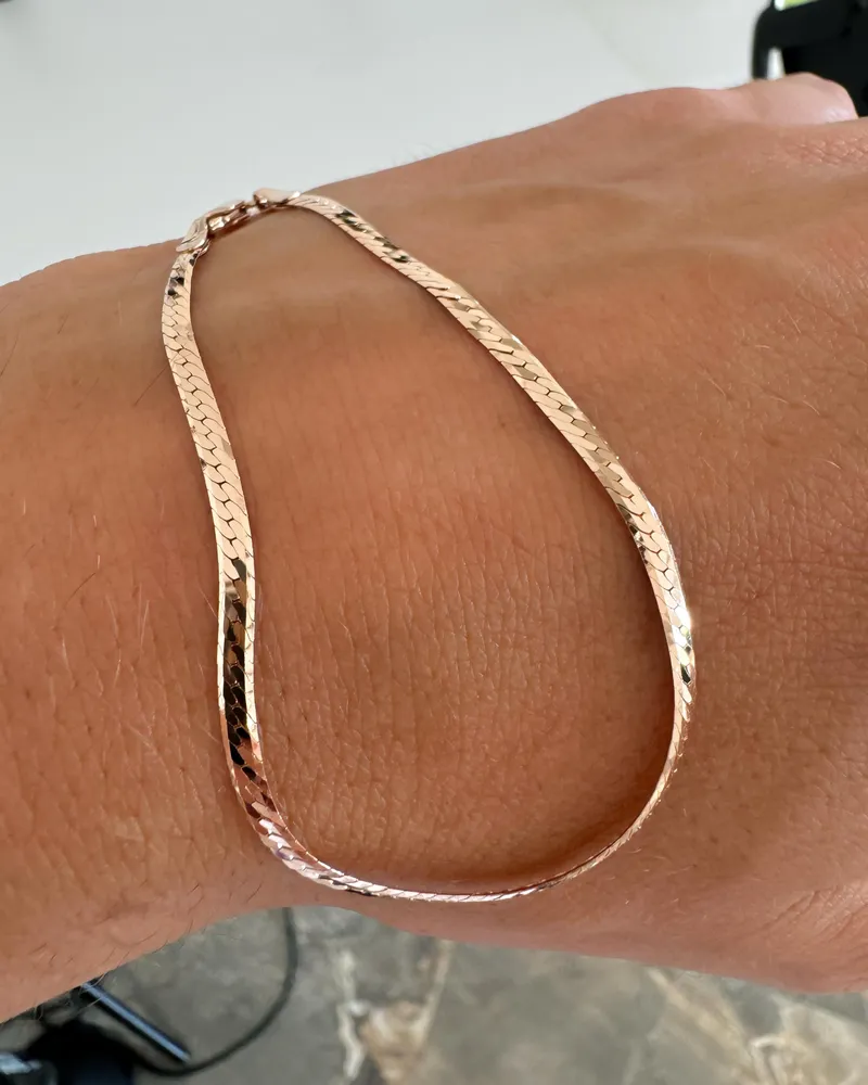 Trade Jewelry Браслет Серебро позолоченное 925 пробы, плетение Монреаль (косичка), серебристый, фото 4