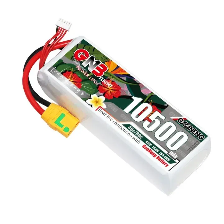 Gaoneng GNB 4S1P 14.8V 10500mAh 40C XT90S Lipo battery Gaoneng GNB 4S1P 14.8V 10500mAh 40C XT90S Lipo battery