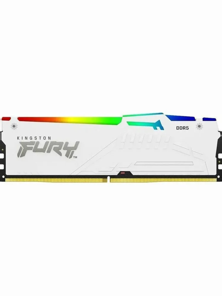 Kingston Fury Оперативная память Fury Beast White RGB DDR5 6000 МГц 1x16 ГБ (KF560C36BWE2A-16)