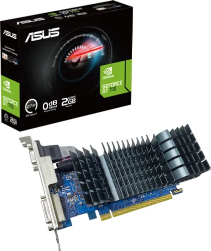 ASUS Видеокарта ASUS GT710-SL-2GD5-BRK-EVO Видеокарта PCI-E NVIDIA GeForce GT 710 2Gb 64bit GDDR5 95