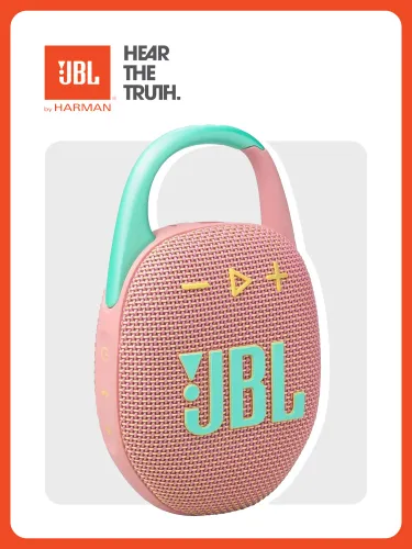 Колонка беспроводная портативная Clip 5, с Bluetooth, розовый