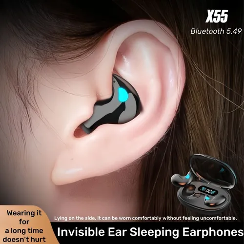 Наушники беспроводные, лазурный, черный