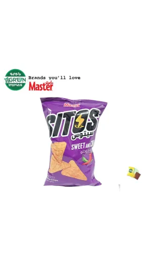 Master chips SITOS sweet chilli from (LEBANON)/чипсы тортия со сладким чили 65g