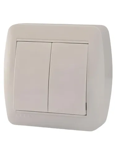 Lezard DEMET Выключатель двойной, белый