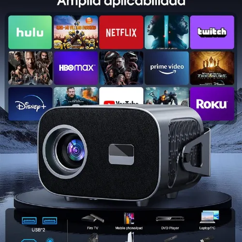 Проектор, 1LCD, серый, черный