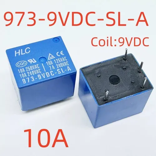 3pcs Реле 973-9VDC-SL-A, 4 контакта, 10A, мощностное реле постоянного тока