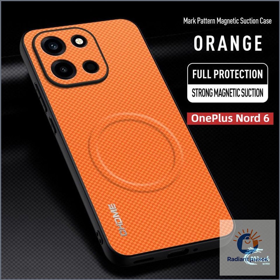 智能手机壳 用于 OnePlus Nord 6, 橡胶, 橙色