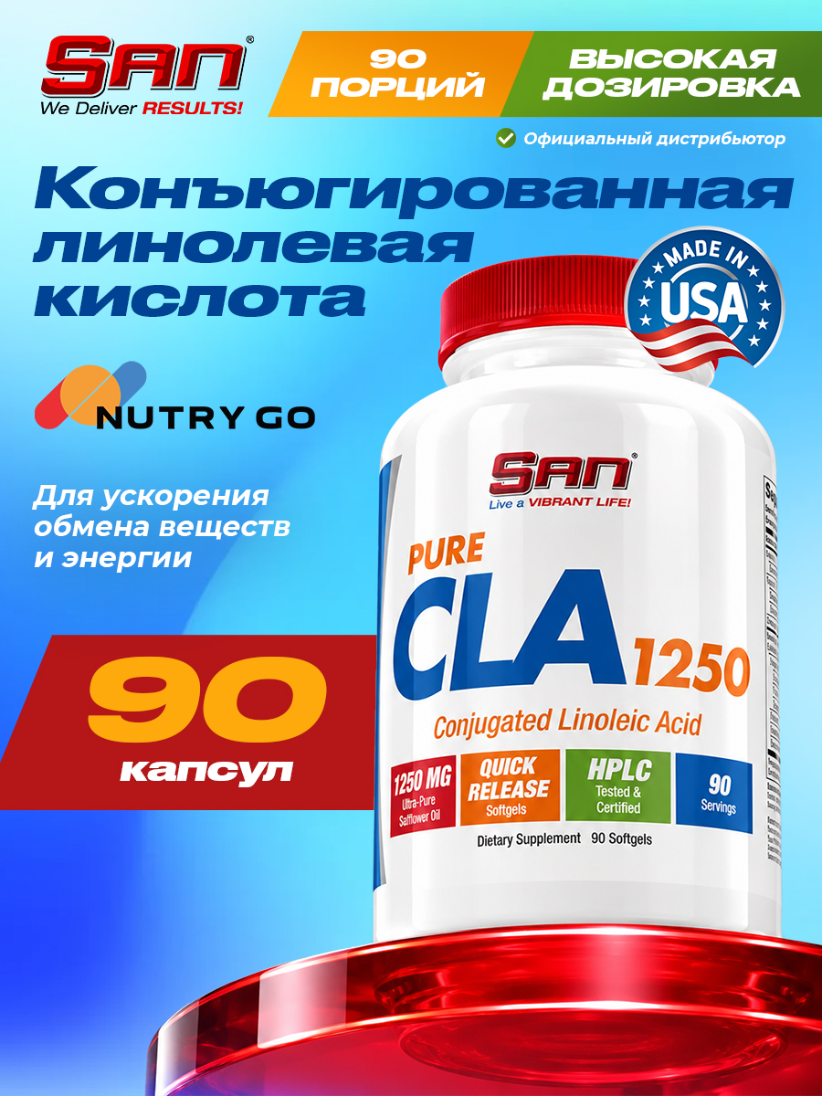San, Pure CLA 1250 (90 Softgels)