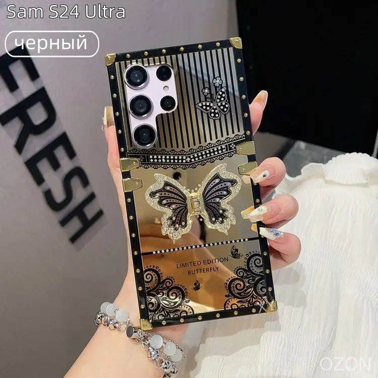 智能手机壳 用于 Samsung Galaxy S24 Ultra, 硅胶, 黑色