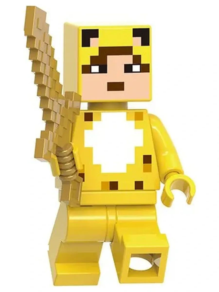 Фигурка Скин Кошка в золотой броне / Майнкрафт / Minecraft