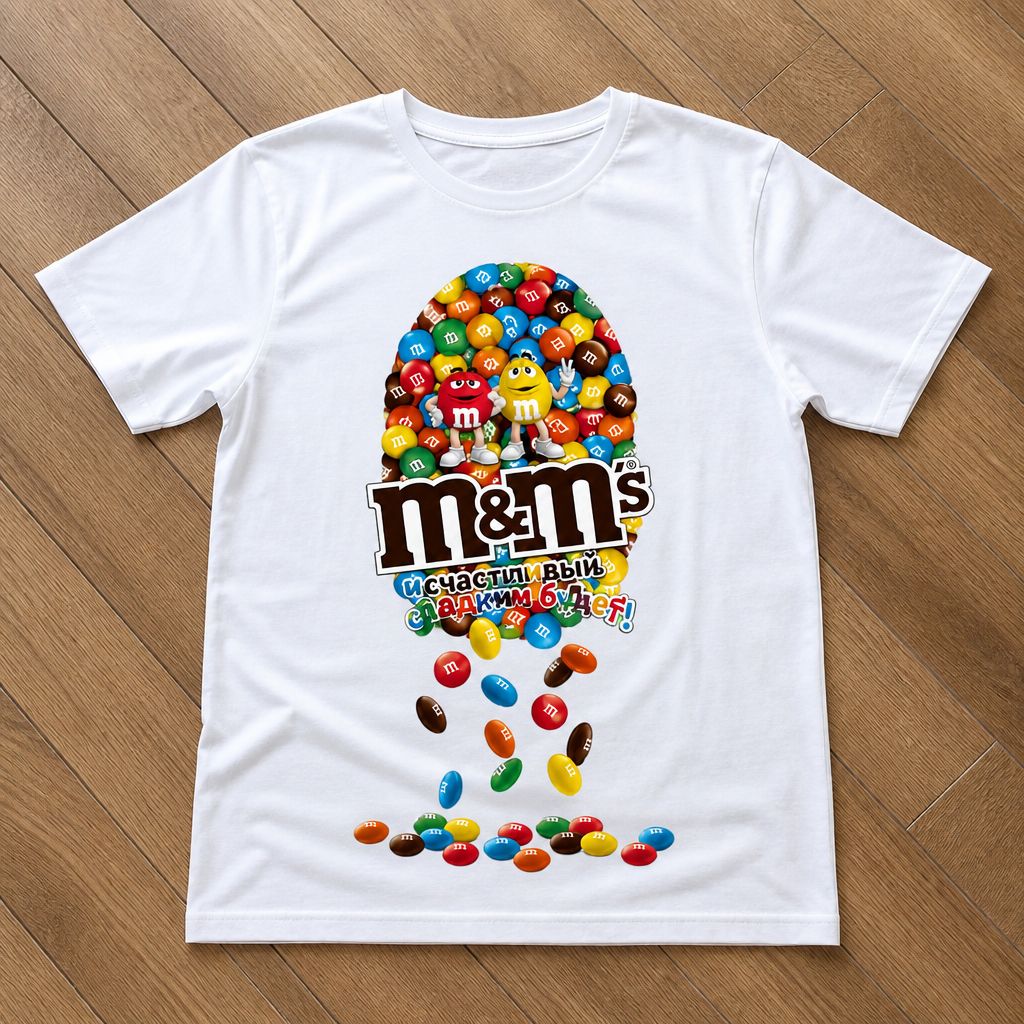 Футболка Bape x M&M's Ape Head Tee White