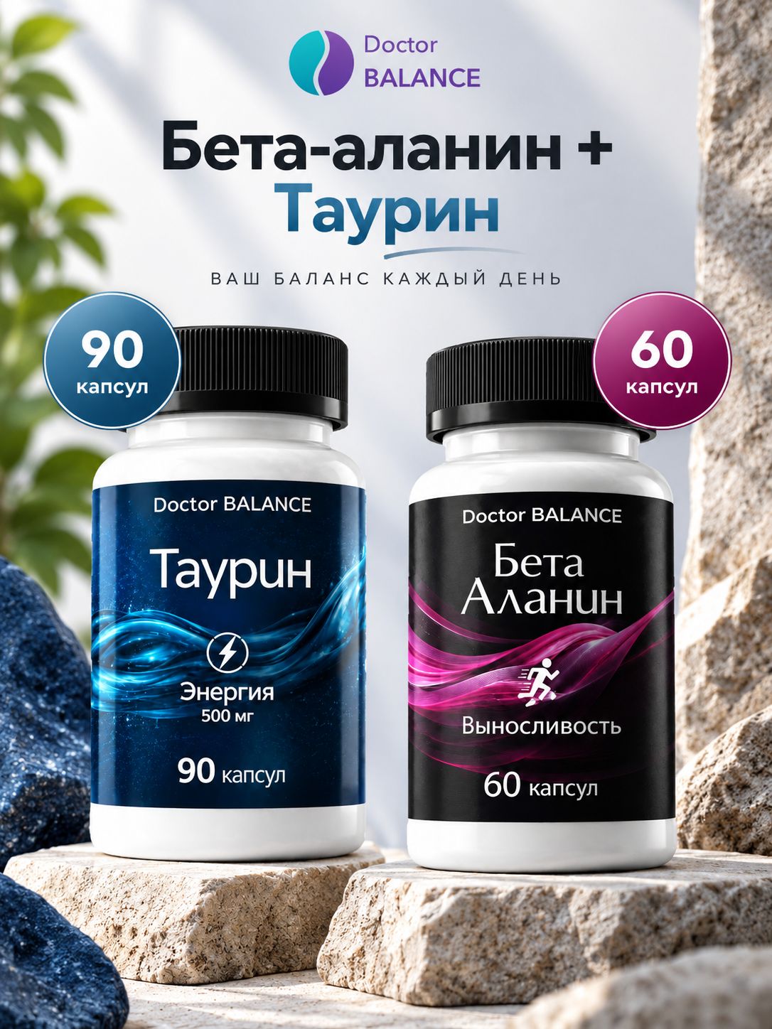 Набор Doctor Balance: Бета-аланин 60 + Таурин 90