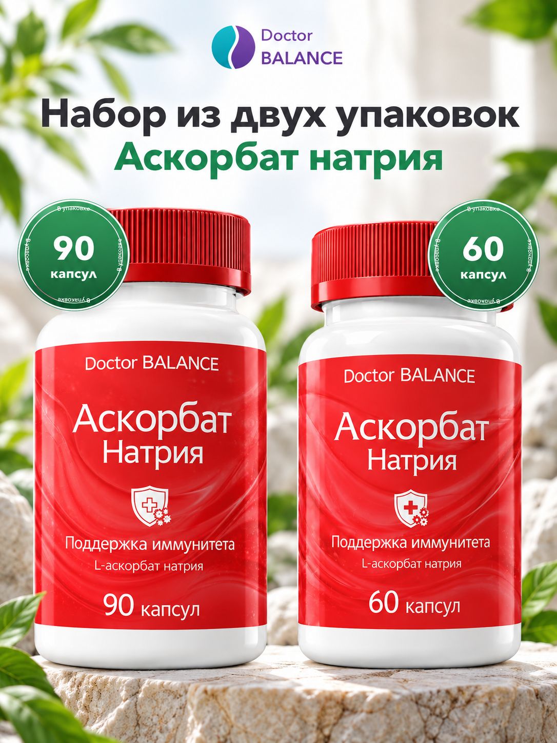 Набор Doctor Balance: Аскорбат натрия 60 + 90