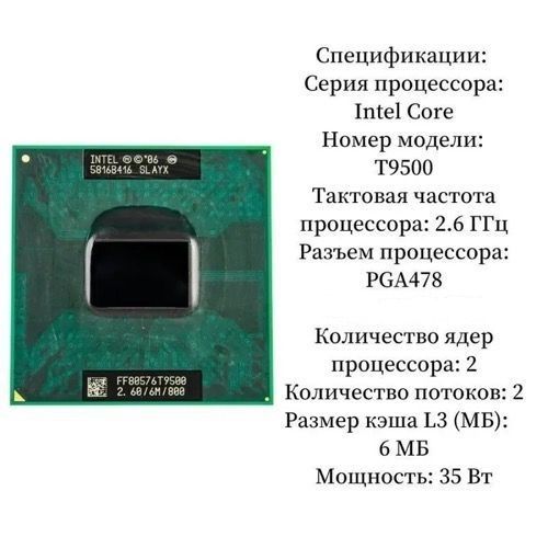 Intel Процессор T9500 OEM (без кулера) - купить с доставкой по выгодным ...