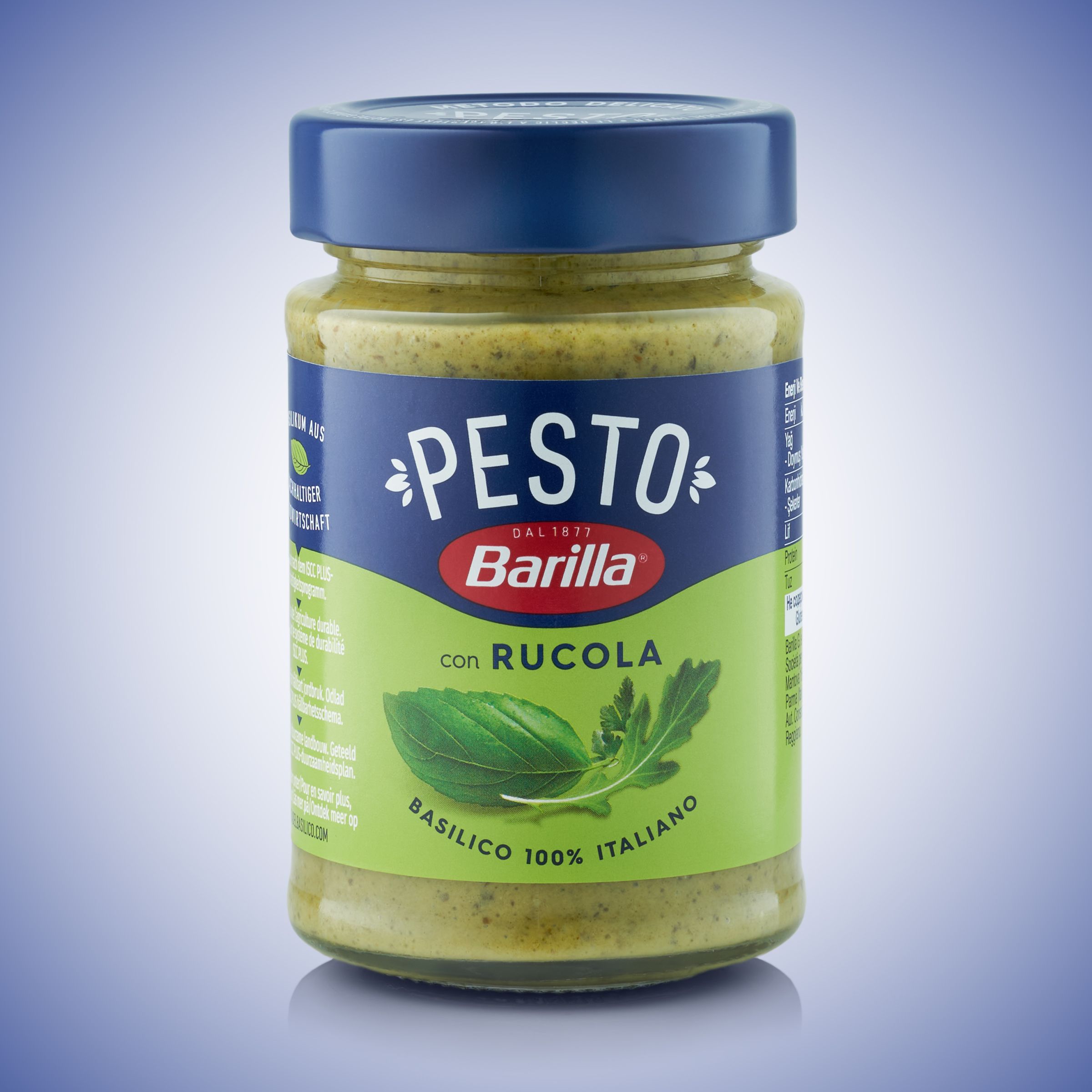 СоусBARILLAPESTOCONRUCOLAсбазиликом,петрушкойирукколой,"BARILLA",190г.