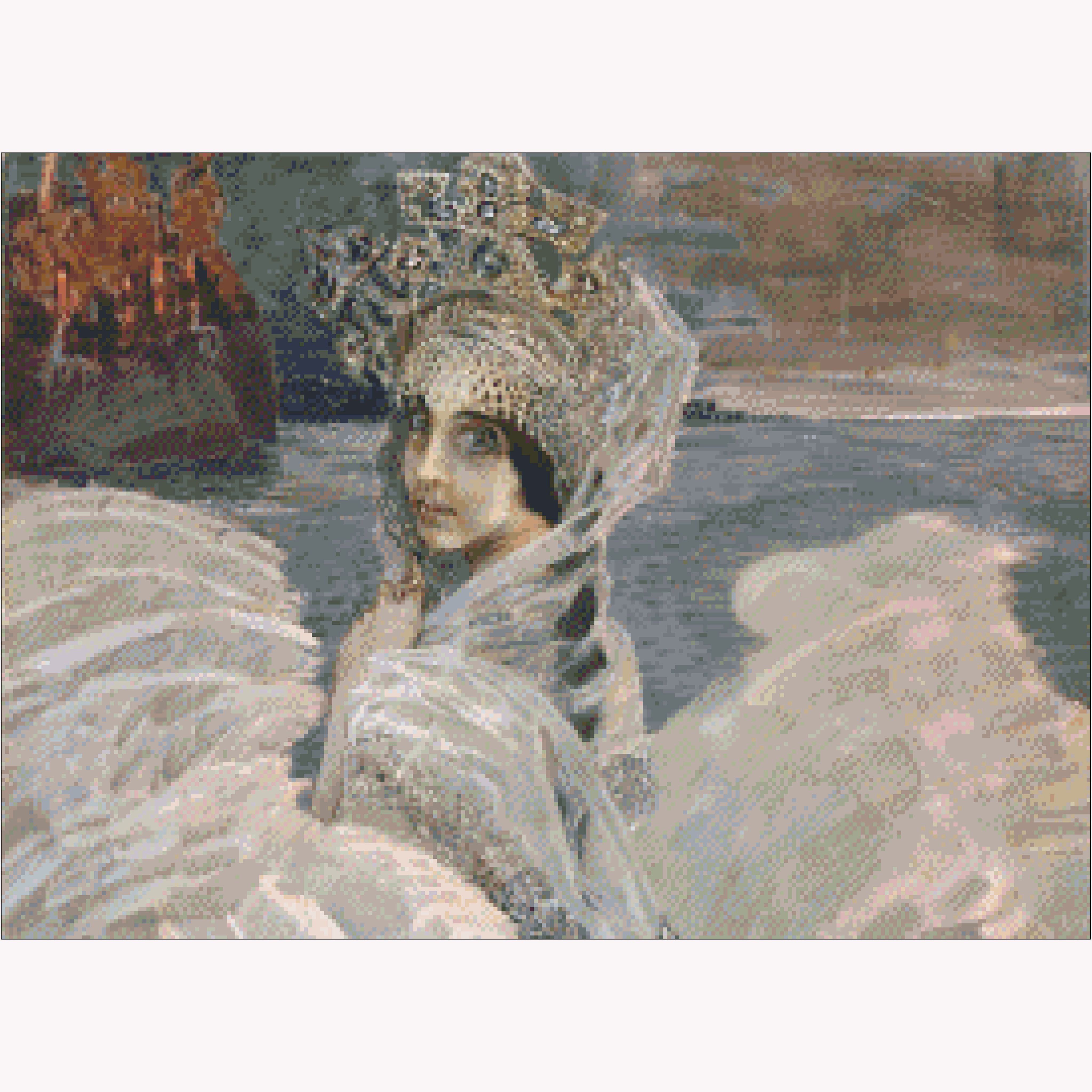 (Схемадлявышивкикрестом)МихаилВрубель.Царица-Лебедь