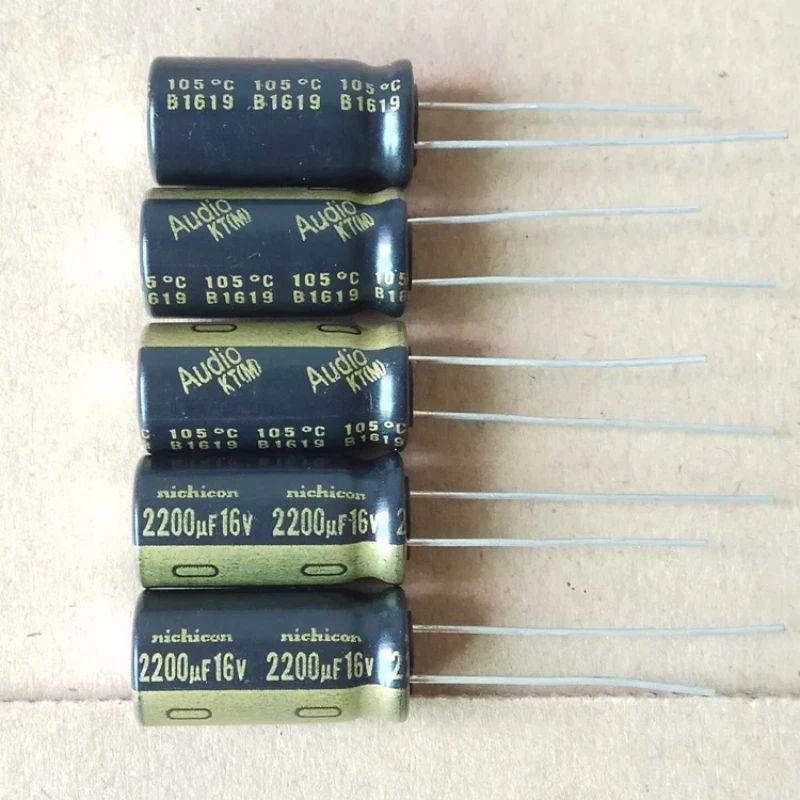 5шт.NichiconAUDIOKTсерия16V2200uF10X20mmаудиофильскиеэлектролитическиеконденсаторы105градусов