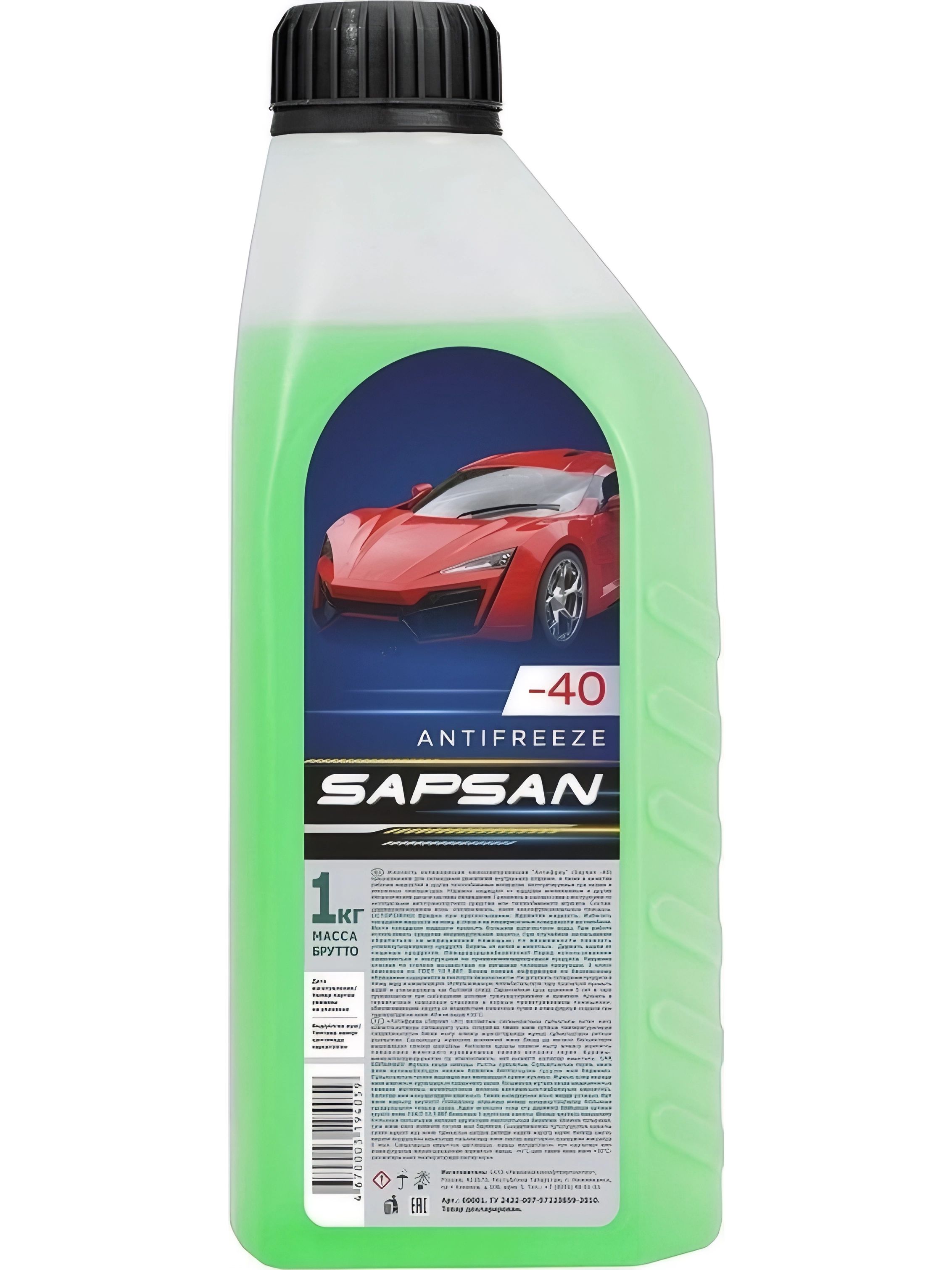 Антифриз G11 SAPSAN Green -40 зел. 60001 1л