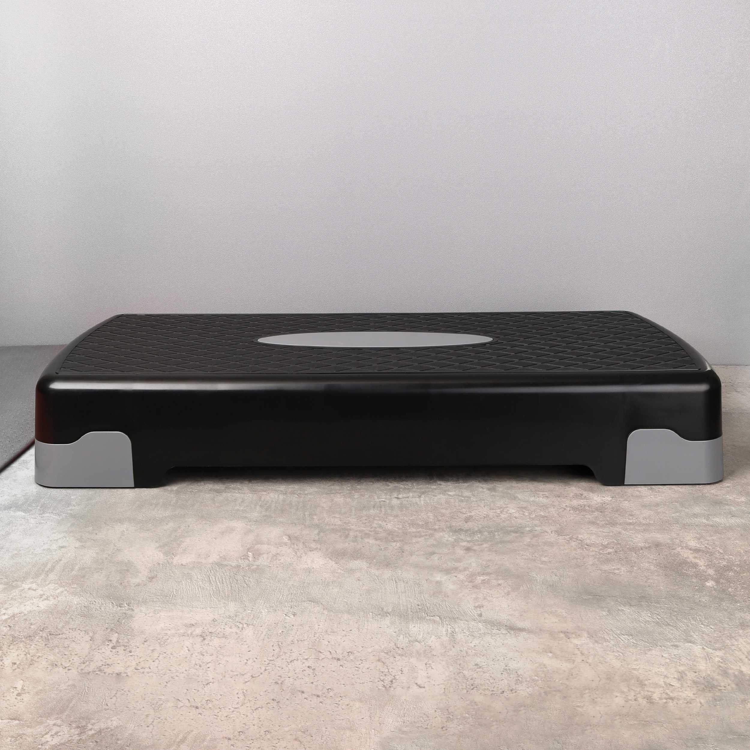 Степ платформа для фитнеса Woohooo StepFit S1 / 68х28х11(15) см, черно-серая Степ платформа для фитнеса Woohooo StepFit S1 / 68х28х11(15) см, черно-серая