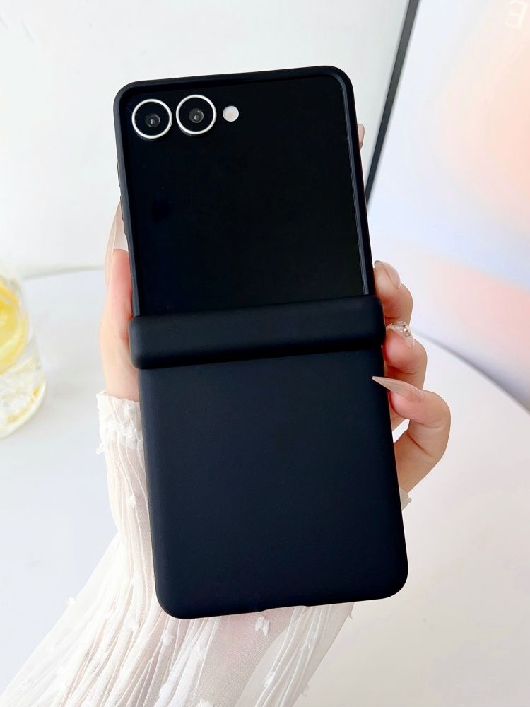 智能手机壳 用于 Samsung Galaxy Z Flip7, 硅胶, 黑色