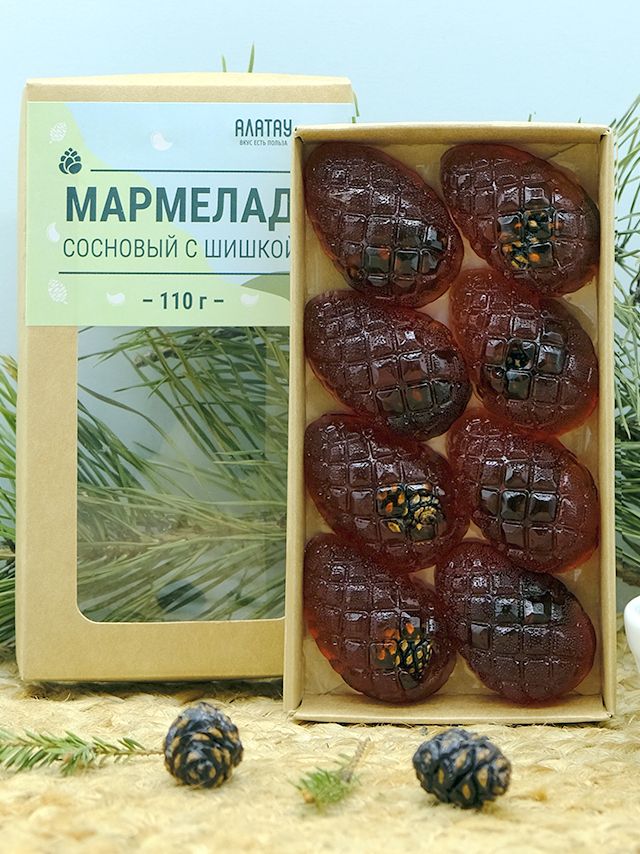 МармеладнатуральныйАлатау,сосновыйсшишкой,110гр.,полезныесладости