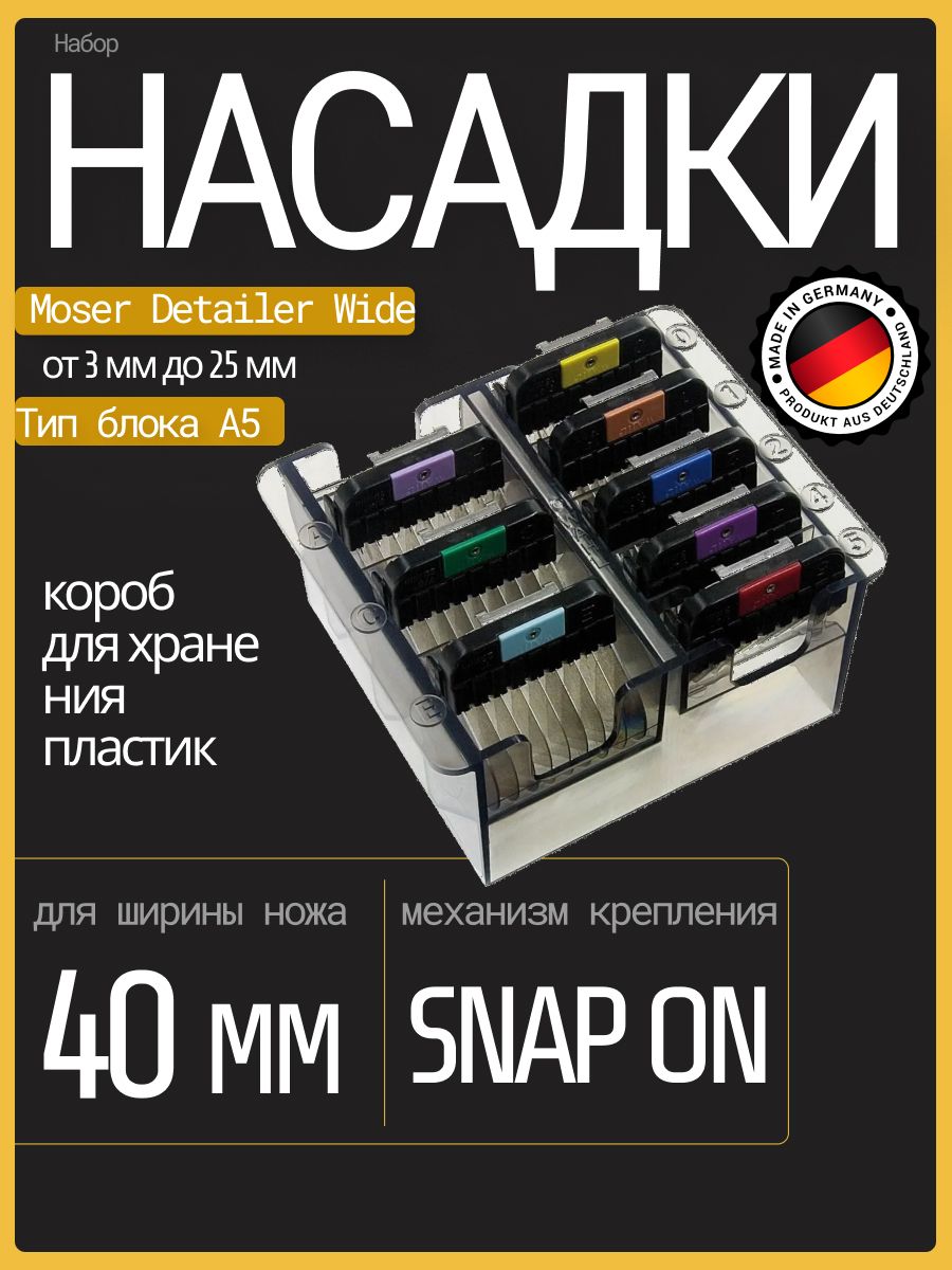 НаборметаллическихнасадокWahlстандартA5(8шт.)
