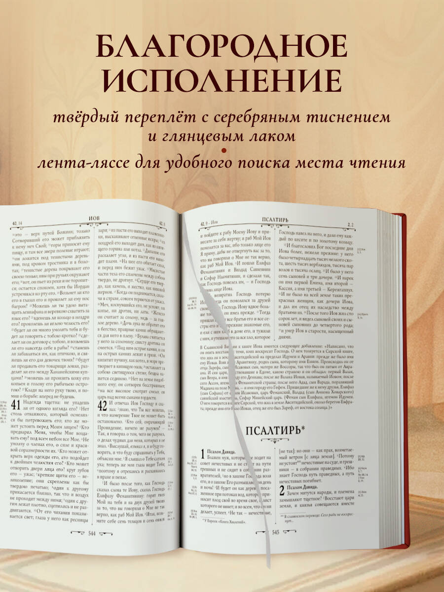 Библия. Книги Священного Писания Ветхого и Нового Завета. РПЦ. Полное издание с неканоническими книгами. (Красная) | Bible. Old and New Testament Scriptures. Russian Orthodox Church. Complete edition with deuterocanonical books (Red) - Ozon image 1