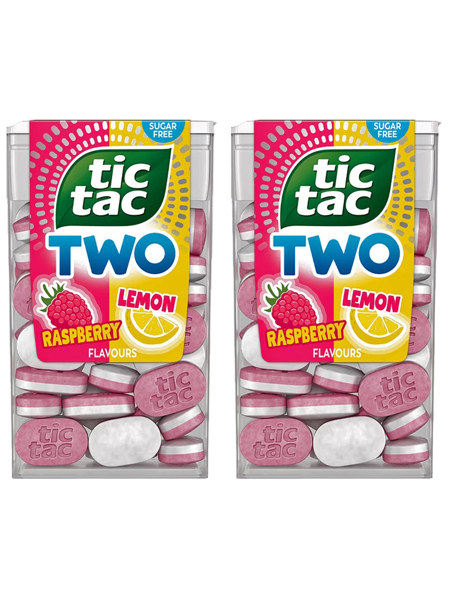 Жевательные конфеты Tic Tac TWO Raspberry & Lemon / Малина и лимон