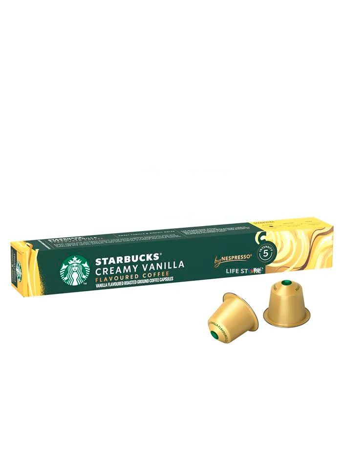 КофевкапсулахнатуральныйжаренныймолотыйStarbucksКремаВанила,51г