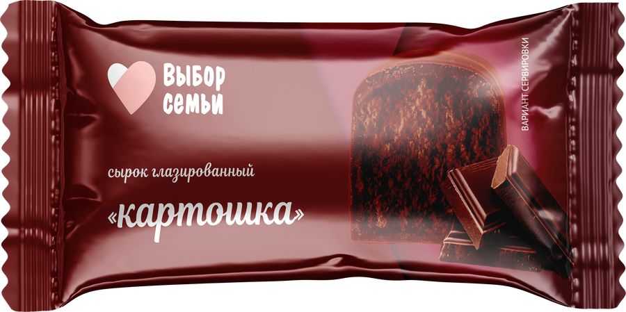 СырокглазированныйВЫБОРСЕМЬИКартошка16%,беззмж,40г6шт