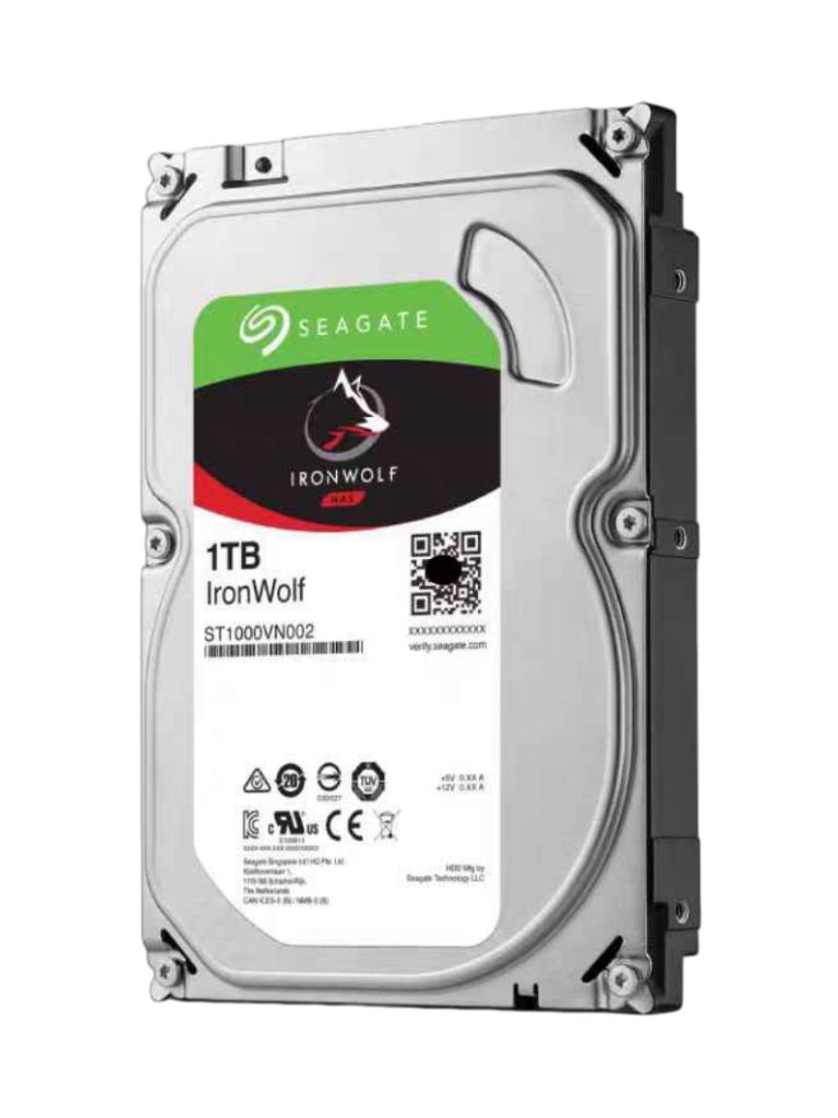 Seagate 1 ТБ Внутренний жесткий диск Seagate 1 ТБ Внутренний жесткий диск IronWolf (ST1000VN002), 3.5", 5900 об/мин, SATA III 6 Гбит/с (S100)
