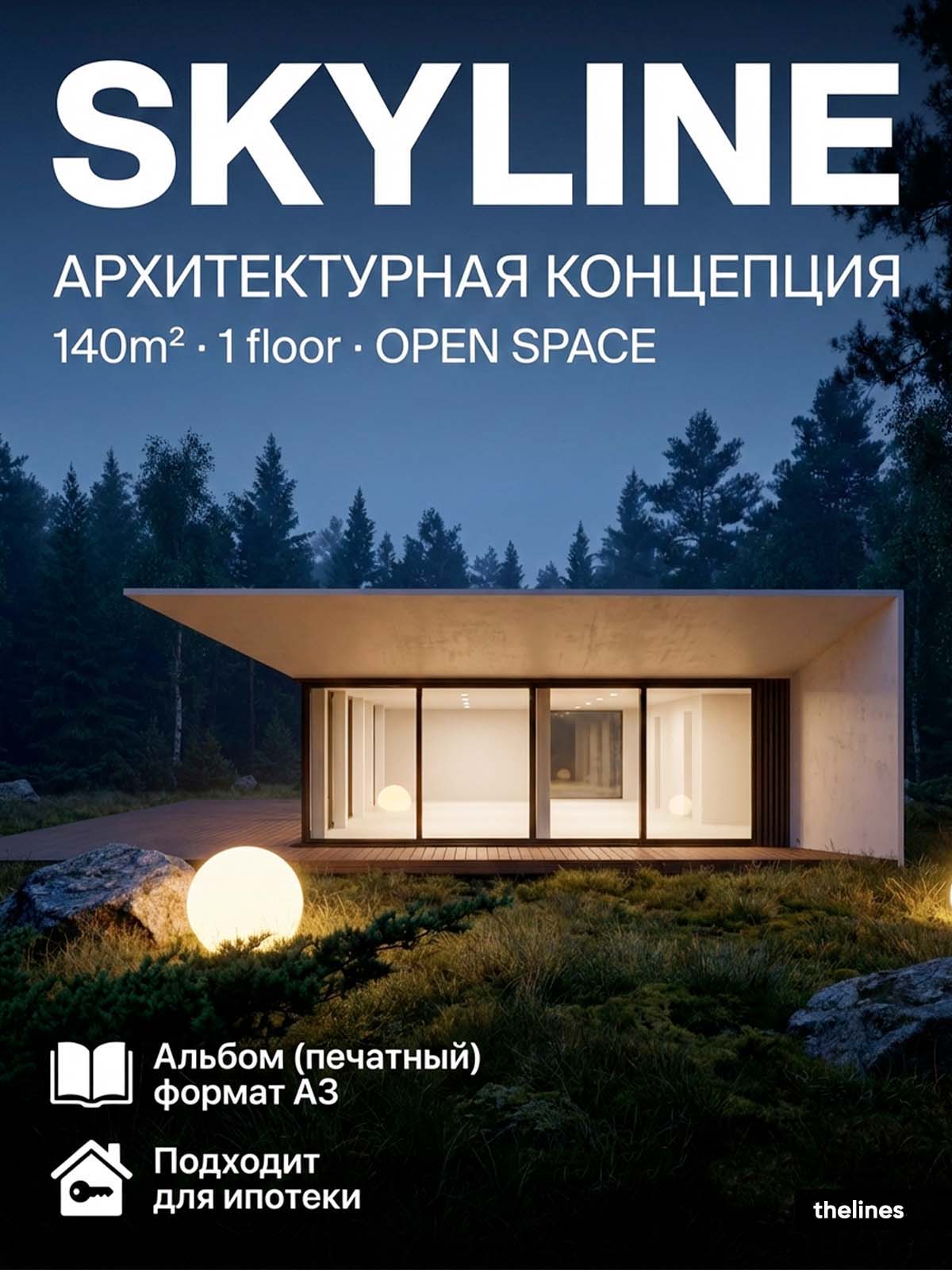 Готовый проект дома SKYLINE / Архитектурная концепция (Эскизный проект ...