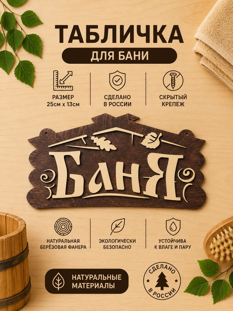 табличка для бани #1