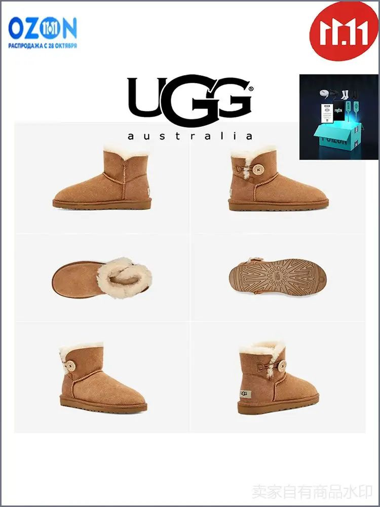 Угги UGG Mini Bailey Button II Boot #1