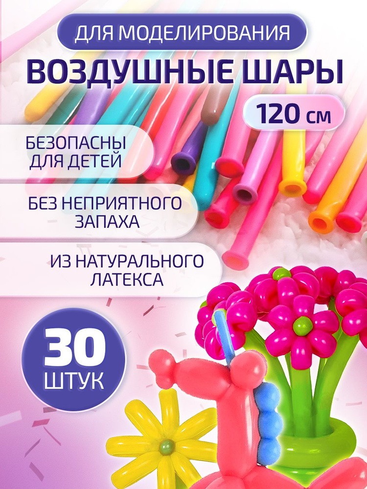 Корзина для цветов из воздушных шаров (ШДМ)