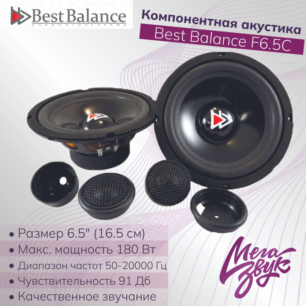 Компонентная акустика,колонки для авто,машины Best Balance F6.5C 16,5см  комплект