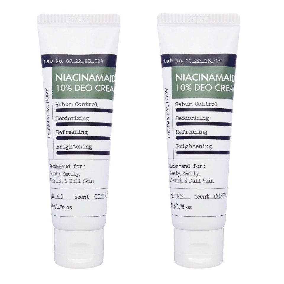 Derma Factory Крем-дезодорант для тела Niacinamide 10% Deo Cream, с ниацинамидом, 50 мл, 2 шт  #1