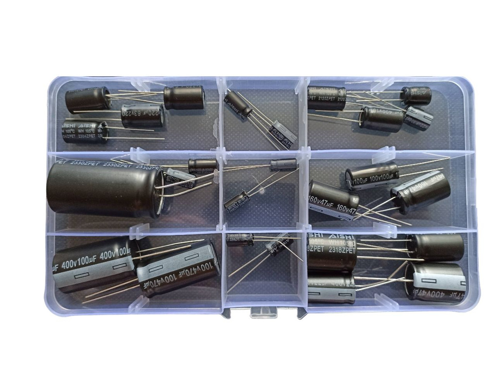 Набор высоковольтных электролитических конденсаторов Aishi 63,100,160 и ...