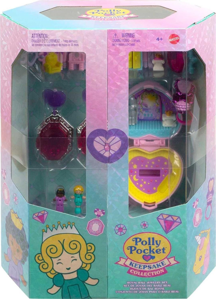 Polly Pocket,Кукольный домик с миниатюрными куклами, игрушечными велосипедами и аксессуарами для мебели #1