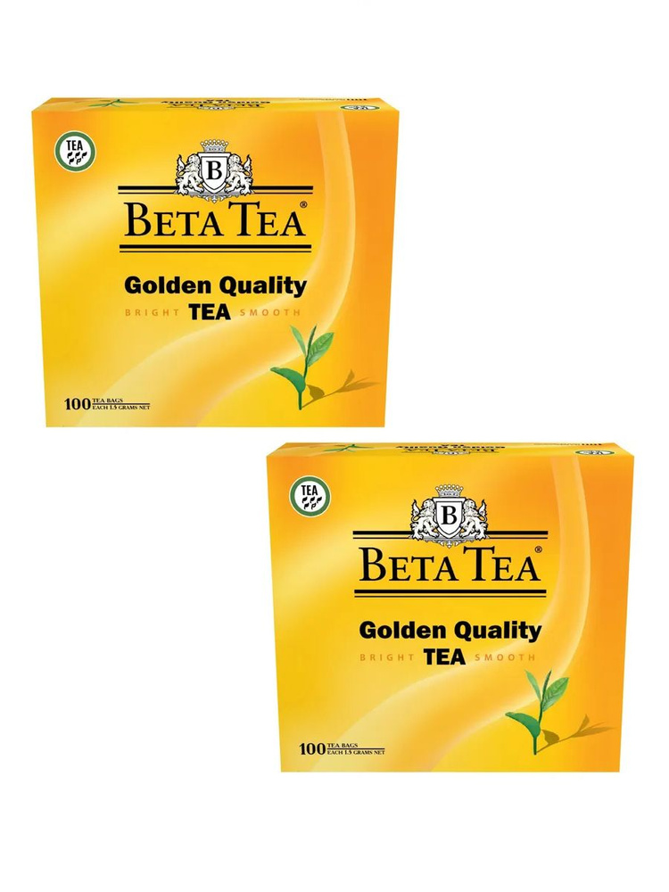 Чай черный Beta Tea Золотое качество в пакетиках 1.5 г х 100 шт, 2 упак  #1