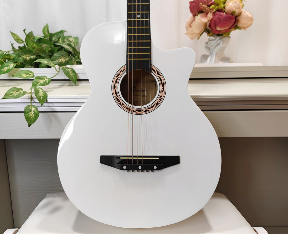 COWBOY Акустическая гитара 3810 WH 6-струнная, 7/8 - купить с доставкой ...