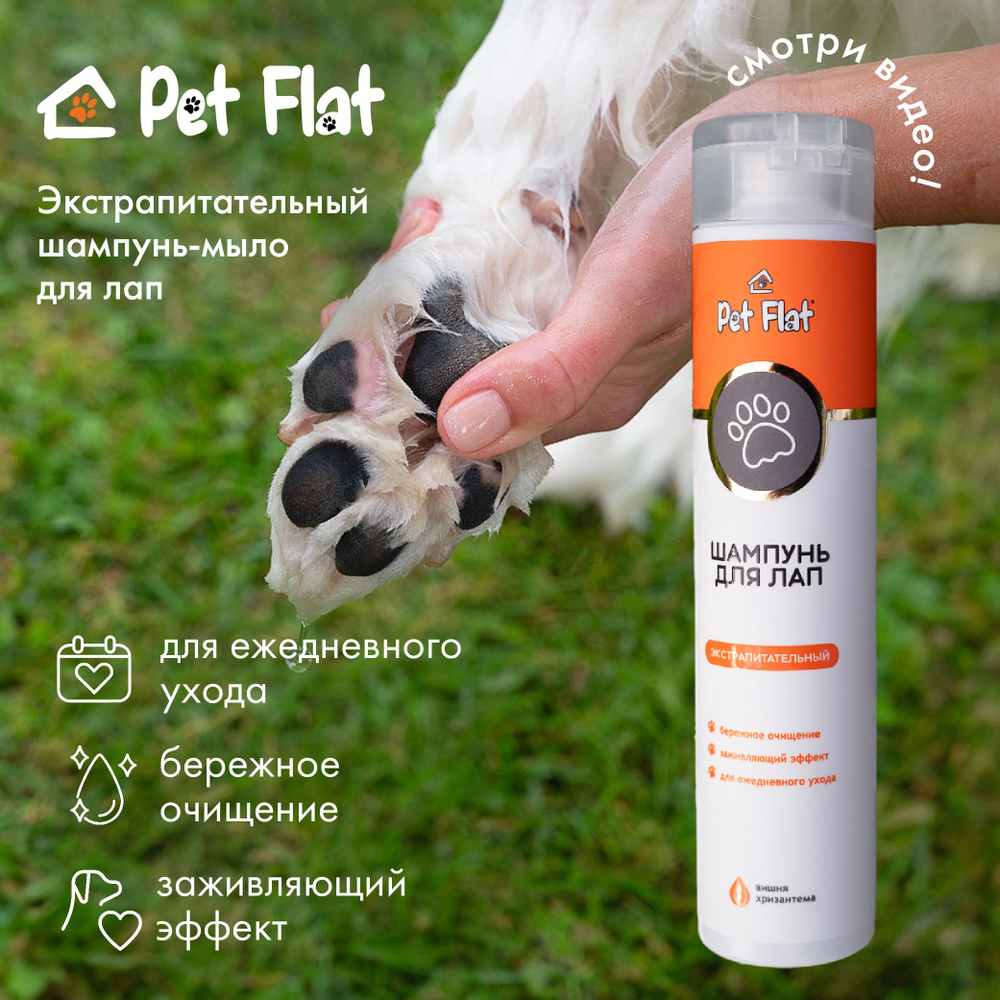 Шампунь - мыло для лап собак PET FLAT - купить с доставкой по выгодным  ценам в интернет-магазине OZON (1220794170)