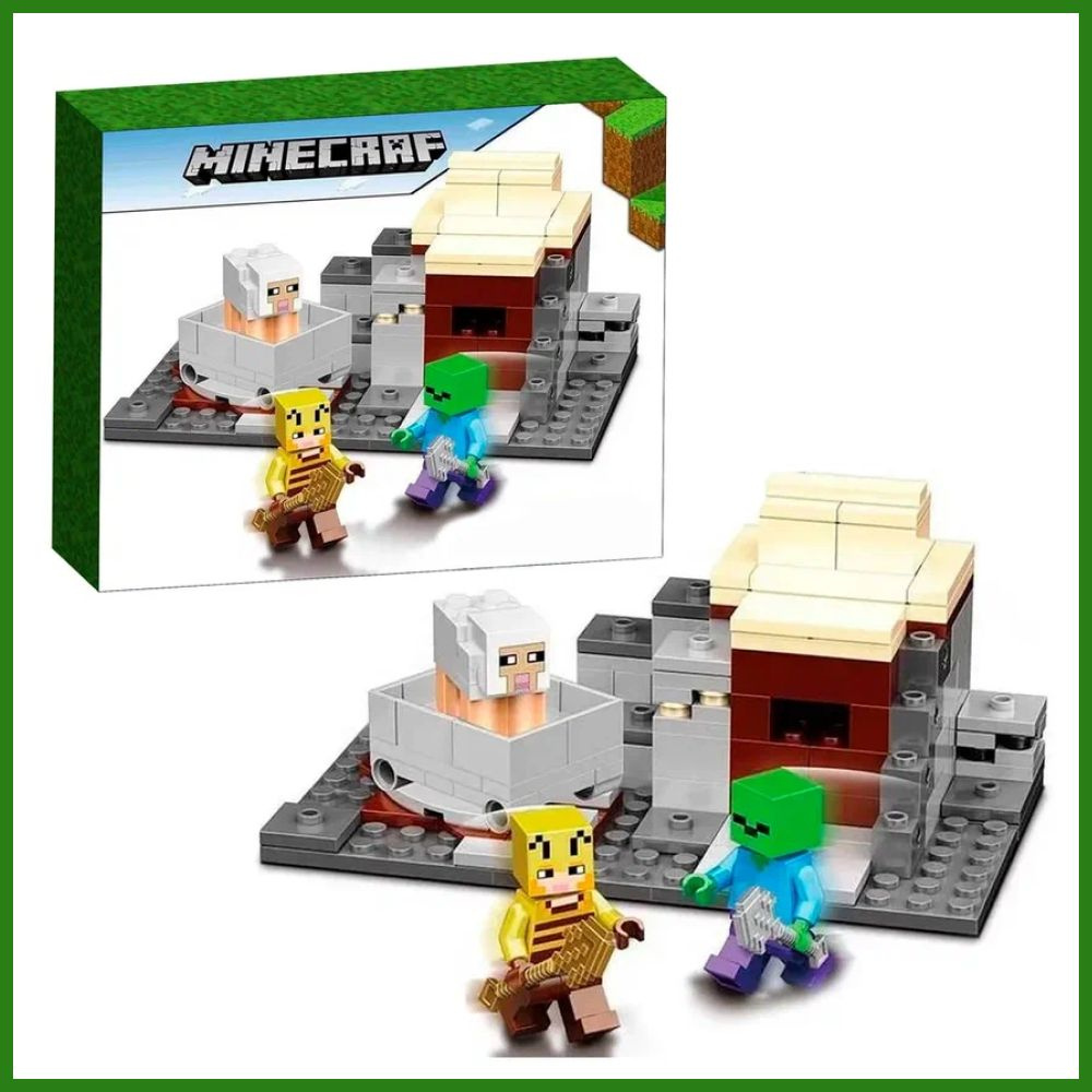 Конструктор LX Майнкрафт Шахта с зомби, 173 детали подарок для ...