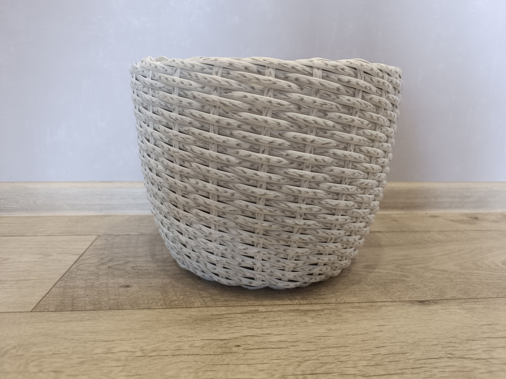 Кашпо из искусственного ротанга 12 литров цвет березка пм - купить с ...